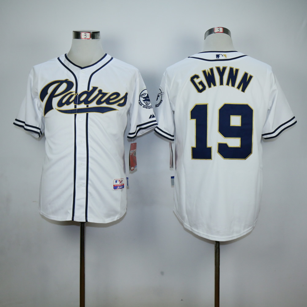 Men San Diego Padres #19 Gwynn White MLB Jerseys->san diego padres->MLB Jersey